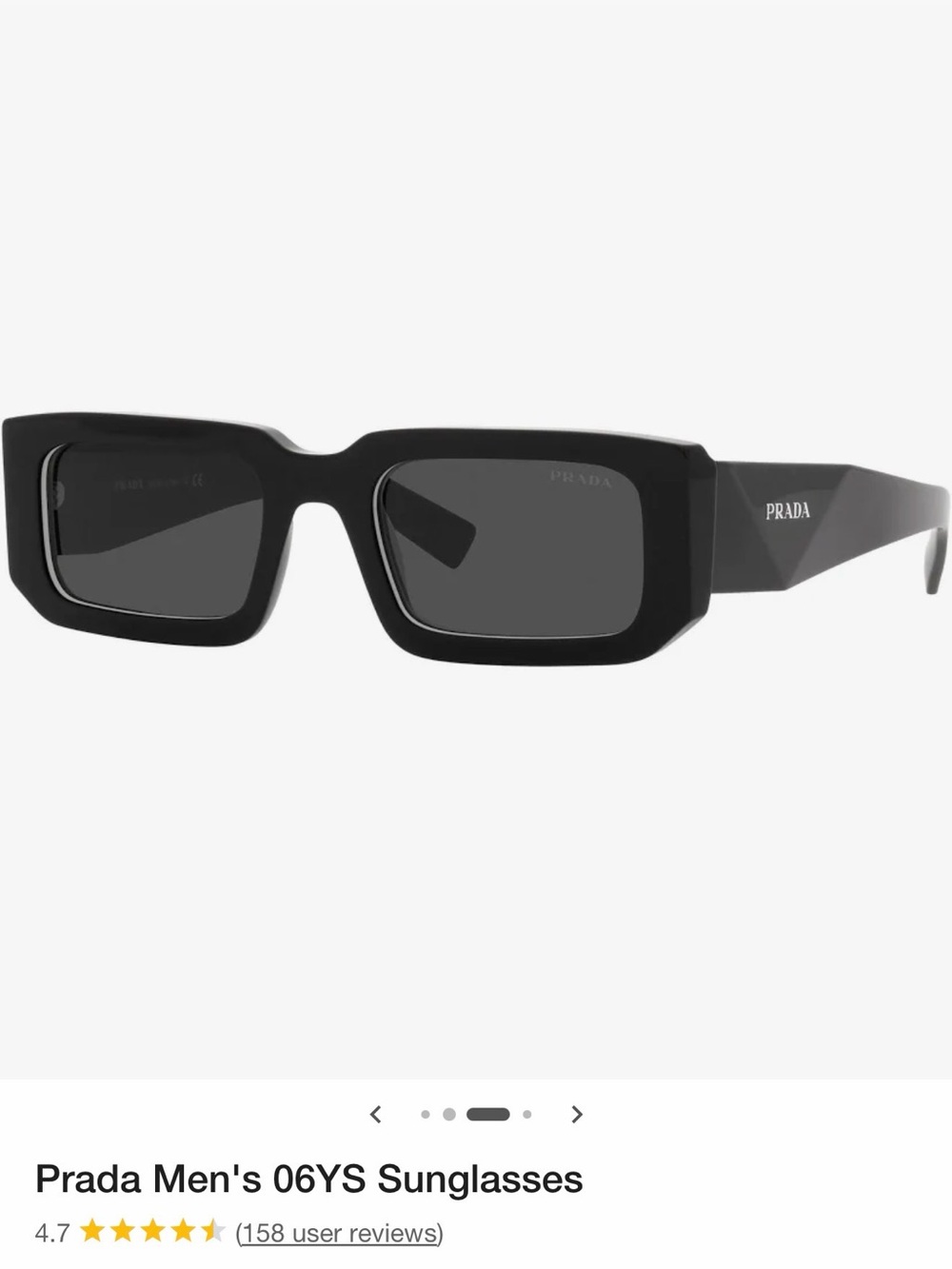 Prada Symbole SPR 06Y Rectangular Sunglasses
